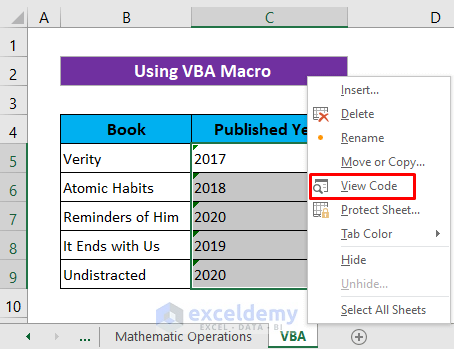 Embed Excel VBA to Fix Convert to Number Error