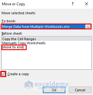 Manually Copy Worksheets to Merge Data from Multiple Workbooks in Excel