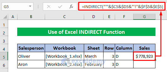 Use Excel INDIRECT Function to Merge Data from Multiple Workbooks in Excel