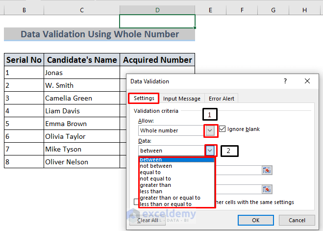 How to Use Data Validation in Excel with Color