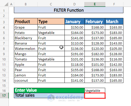 Apply the FILTER Function to VLOOKUP Multiple Rows in Excel