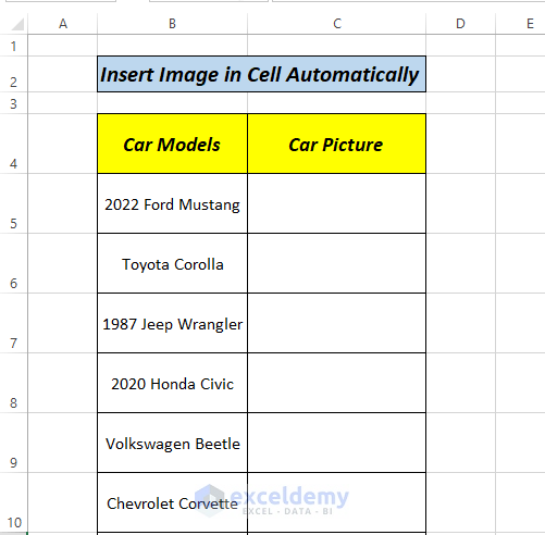 insert picture in excel cell automatically shape fill
