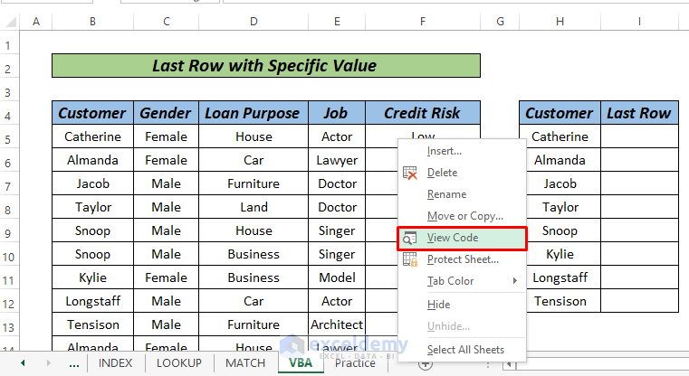 Last Row with Specific Value VBA
