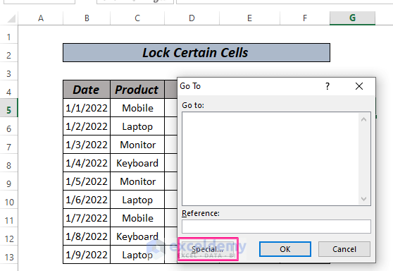 Lock Certain Cells in Excel paste special formula