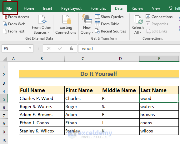How to Use Flash Fill in Excel to Split Data