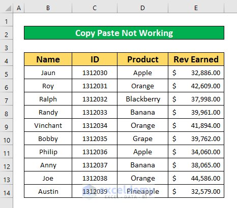 Run a VBA Code to Solve the Right Click Copy and Paste Issue in Excel