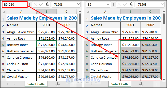 How To Select In Excel How to Select a Range of Cells in Excel (9 Methods) - ExcelDemy