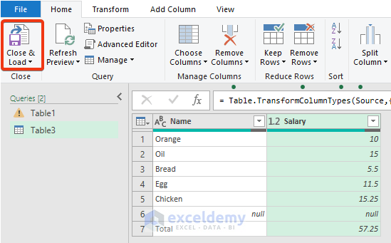 Apply Excel Power Query Feature to View Value Alternative of Formula