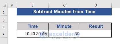 Generate Current Time in the Desired Format in Excel