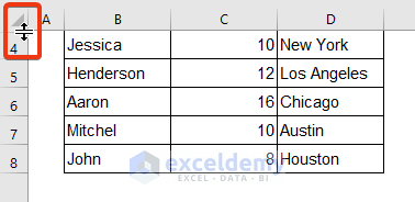 Mouse Click to Unhide Excel Top Rows