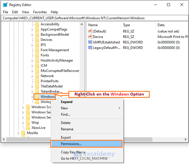 excel print error not enough memory Using the Registry Editor Application 