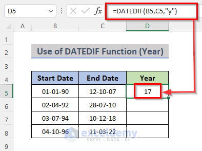 6 Different Approaches to Calculate Years and Months between Two Dates