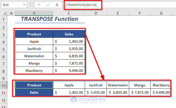 can you paste link and transpose in Excel