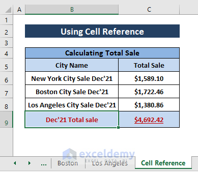 Cell reference final result-Excel Formula to Copy Text From One Cell to Another Sheet