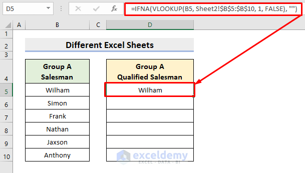 Use VLOOKUP to Compare Multiple Columns in Different Excel Sheets