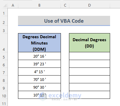 Excel User-Defined Function to Transpose Degrees Decimal Minutes to Decimal Degrees