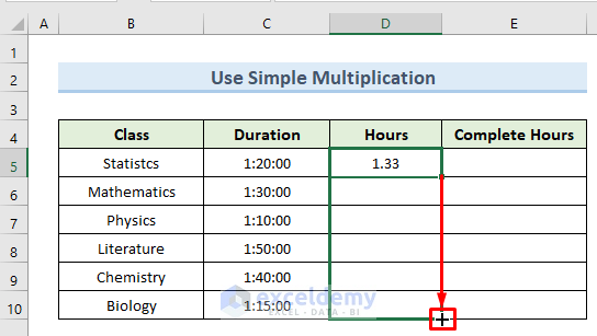 Converting Hours to Decimal in Excel with Simple Multiplication