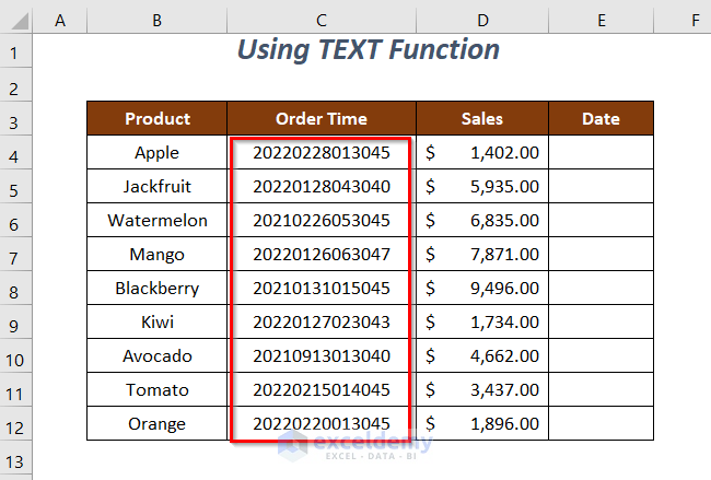 convert sap timestamp to date in Excel