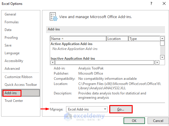 Excel Add-ins Disable & Enable
