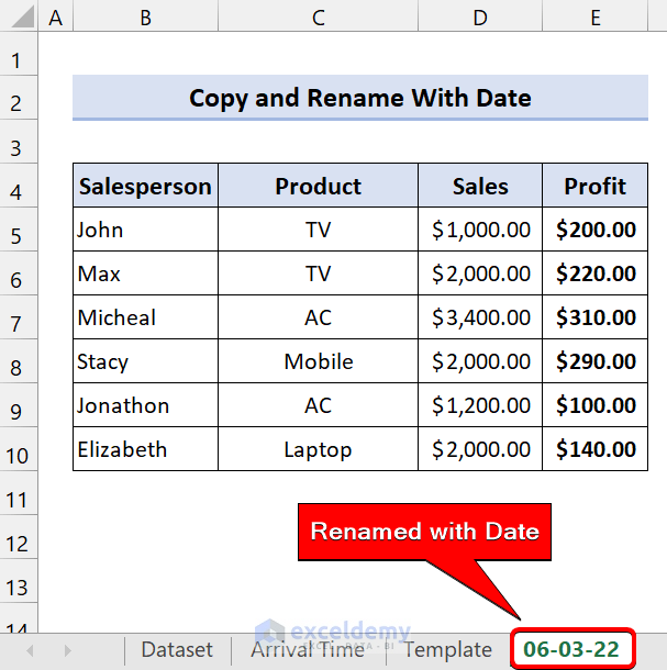 VBA: Copy Sheet and Rename with Date
