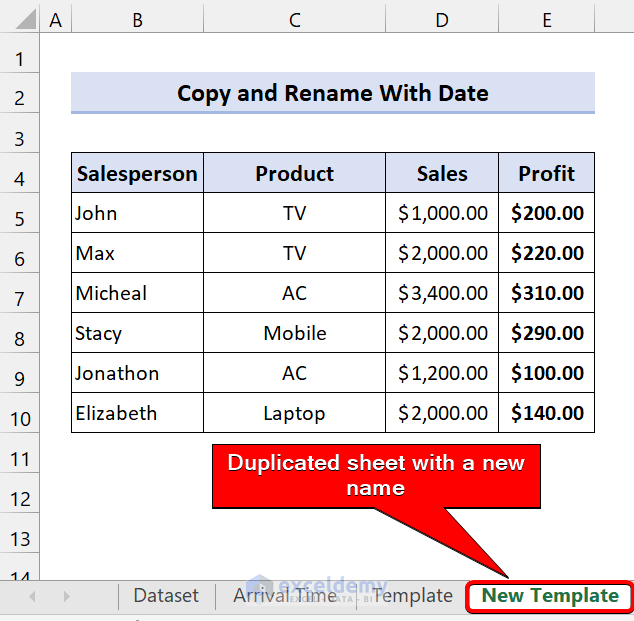 VBA: Duplicate a sheet and Rename