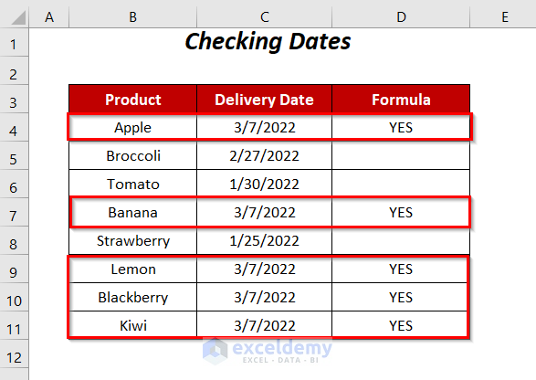 checking dates
