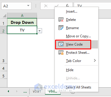 VBA to Create a Drop Down Filter to Extract Data Based on Selection in Excel