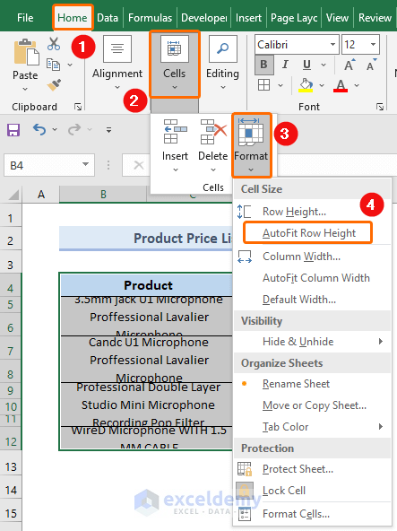 AutoFit Row Height Not Working for Merged Cells in Excel