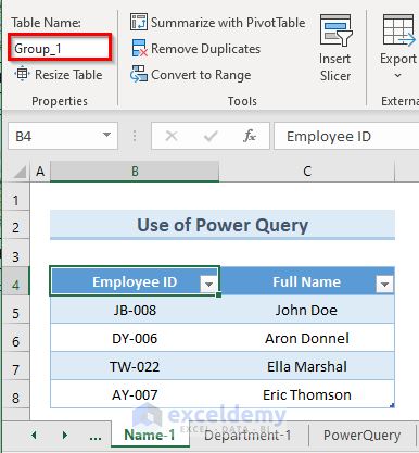 Excel ‘Power Query’ to Combine Rows from Multiple Sheets