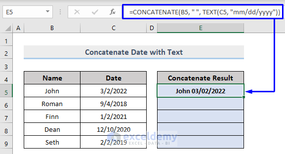 Concatenate Date with Text doesn't becomes number in Excel