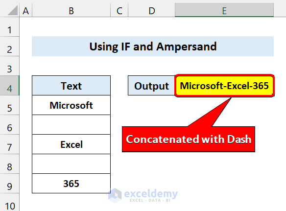 Concatenate Multiple Cells But Ignore Blanks in Excel