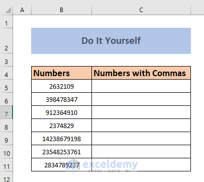 excel convert number to text with commas