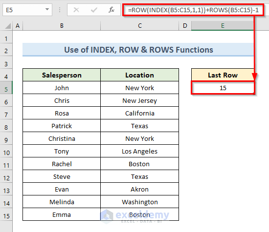 Conjugate crash Emotion How to Use Excel Formula to Find Last Row Number with Data (2 Ways)