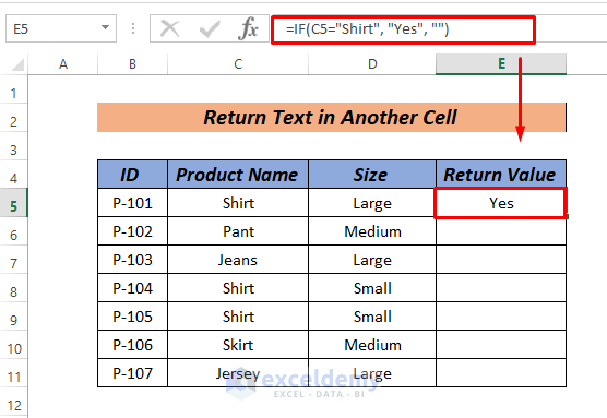 excel if cell contains text then add text in another cell using If function