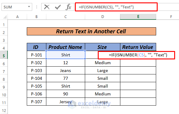 excel if cell contains text then add text in another cell by ISNUMBER 