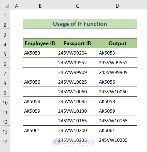 Check If a Cell is Blank then Copy Another Cell in Excel
