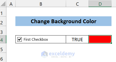 Excel to Change Cell Color If Checkbox Is Checked 
