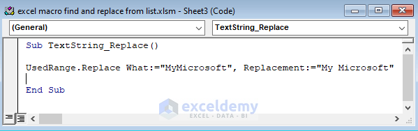 Use Macro Replace Function for Finding and Replacing Text within a Text String