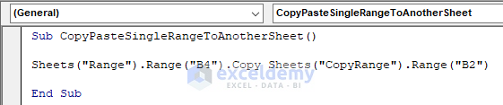 VBA Macro to Copy and Paste Single Data from One Worksheet to Another in Excel