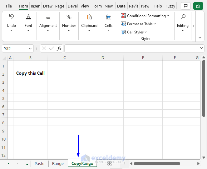 Result of VBA Macro to Copy and Paste Single Data from One Worksheet to Another in Excel