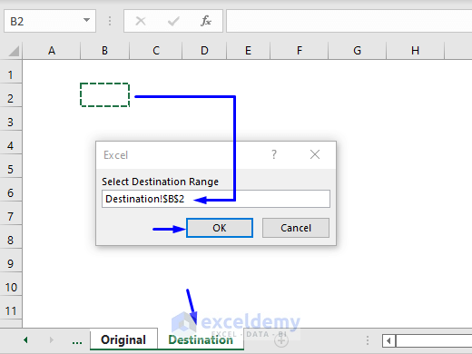 selecting destination for excel vba advanced filter copy to another sheet