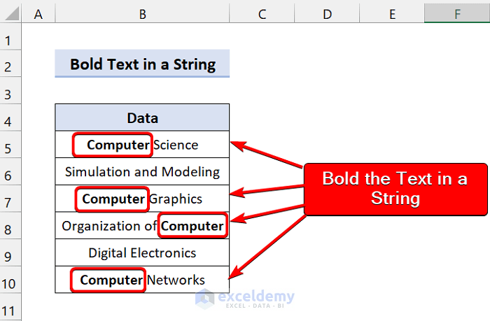 VBA to Bold Text in a String in Excel