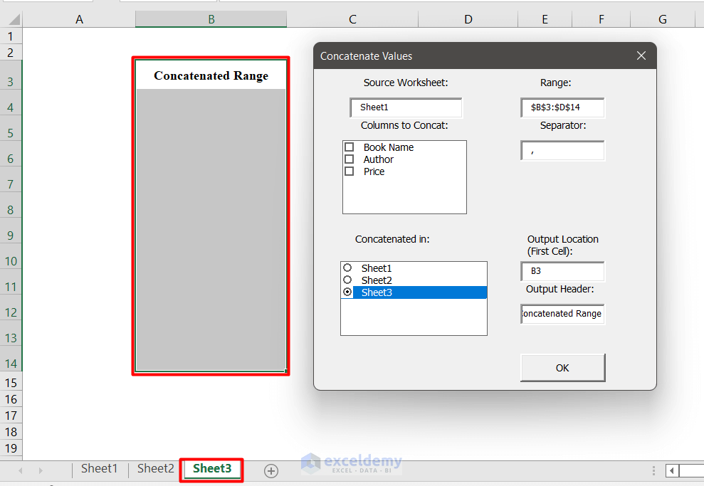 UserForm to Concatenate String and Variable in Excel VBA