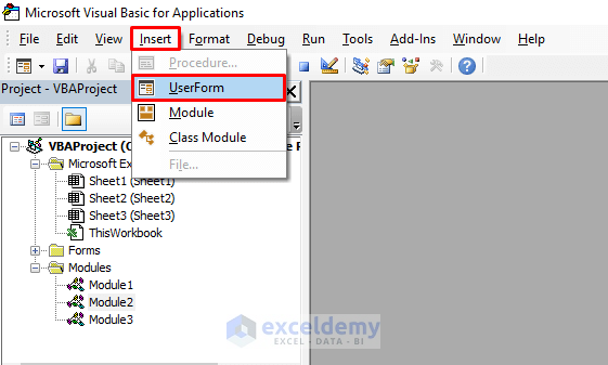 Inserting UserForm to Copy Formula with Relative Cell Reference with VBA in Excel