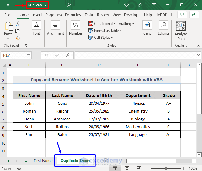 Result of VBA to Check then Copy One Worksheet to Another Excel Workbook and Rename It in Excel