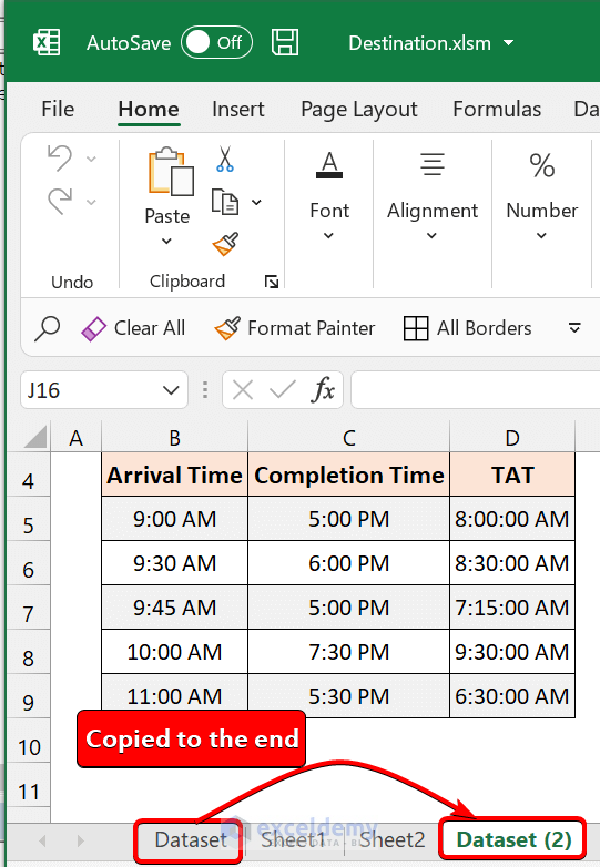 Excel VBA to Copy Sheet to End