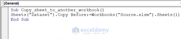 VBA to Copy Worksheet to Another Workbook in Excel
