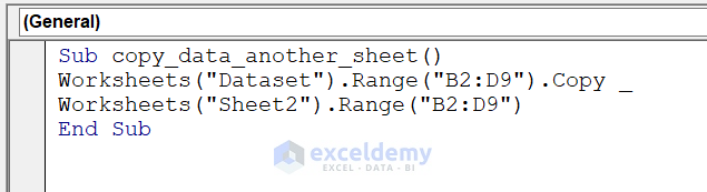 Excel VBA Copy Range to Another Sheet
