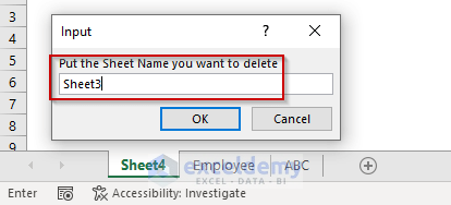 Delete Sheet If Exists Using VBA in Excel
