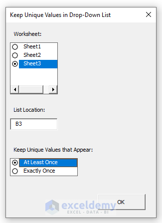 Running UserForm to Keep Unique Values in a Drop Down List with Excel VBA